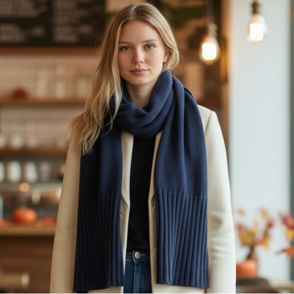 NWT Macys On 34th Wide Ribbed Knit Convertible Wrap Scarf Gift Stocking Stuffer‎